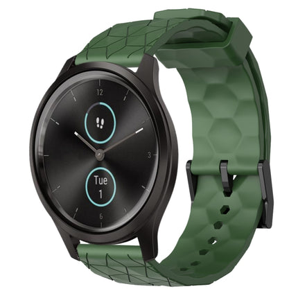 20mm Football Pattern Solid Color Silicone Watch Band, For Garminmove Style, For Garmin Forerunner 645 Music