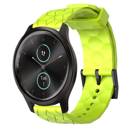 20mm Football Pattern Solid Color Silicone Watch Band, For Garminmove Style, For Garmin Forerunner 645 Music