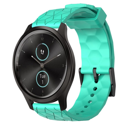 20mm Football Pattern Solid Color Silicone Watch Band, For Garminmove Style, For Garmin Forerunner 645 Music