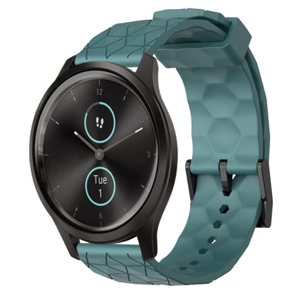20mm Football Pattern Solid Color Silicone Watch Band, For Garminmove Style, For Garmin Forerunner 645 Music