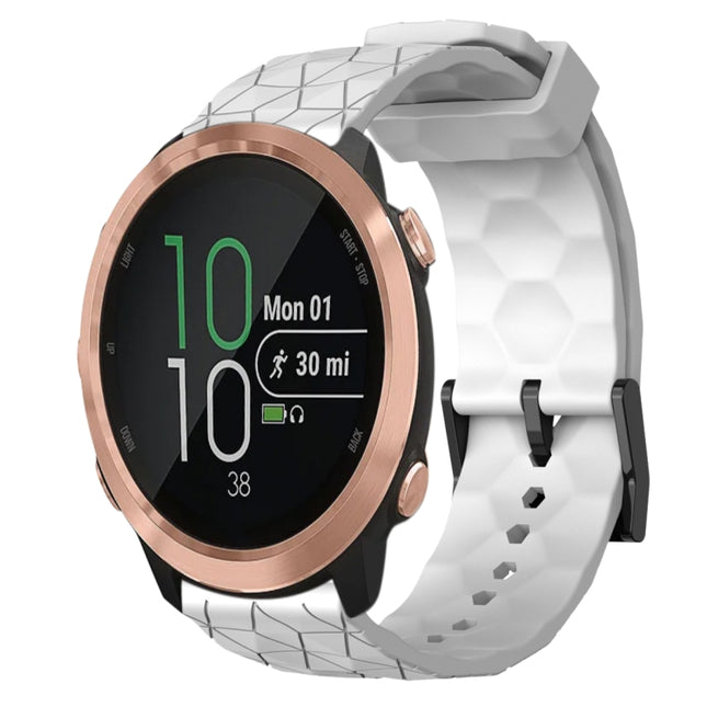20mm Football Pattern Solid Color Silicone Watch Band, For Garminmove Style, For Garmin Forerunner 645 Music