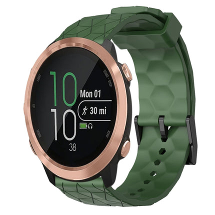 20mm Football Pattern Solid Color Silicone Watch Band, For Garminmove Style, For Garmin Forerunner 645 Music