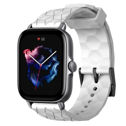 20mm Football Pattern Solid Color Silicone Watch Band, For Amazfit GTS 4, For Amazfit GTS 3