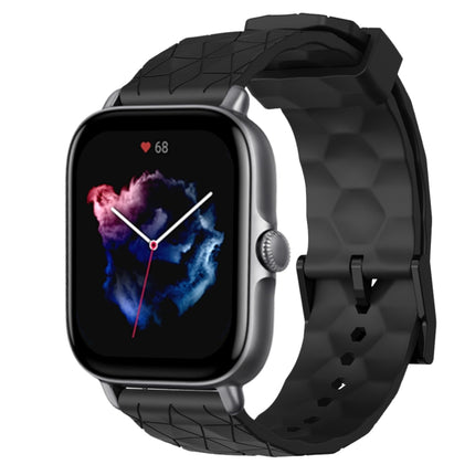 20mm Football Pattern Solid Color Silicone Watch Band, For Amazfit GTS 4, For Amazfit GTS 3