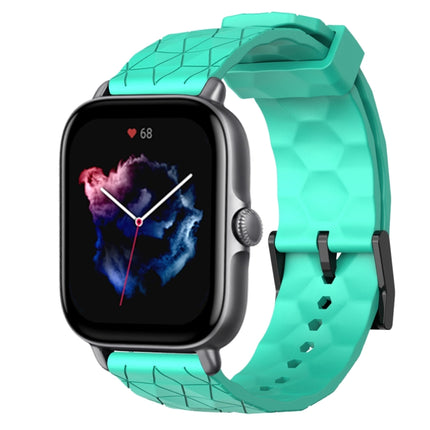 20mm Football Pattern Solid Color Silicone Watch Band, For Amazfit GTS 4, For Amazfit GTS 3