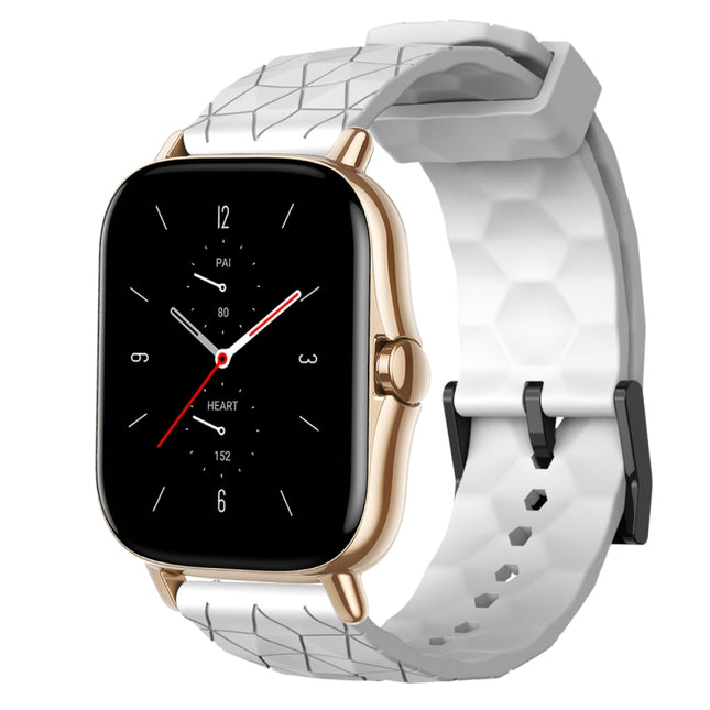 20mm Football Pattern Solid Color Silicone Watch Band, For Amazfit GTS 2E, For Amazfit GTS 2 Mini
