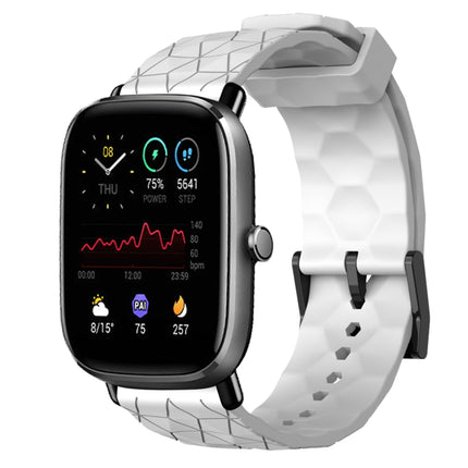 20mm Football Pattern Solid Color Silicone Watch Band, For Amazfit GTS 2E, For Amazfit GTS 2 Mini