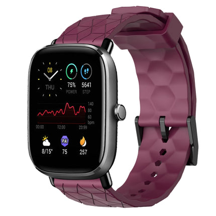 20mm Football Pattern Solid Color Silicone Watch Band, For Amazfit GTS 2E, For Amazfit GTS 2 Mini