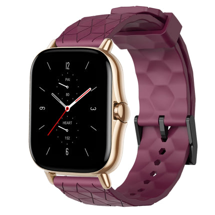 20mm Football Pattern Solid Color Silicone Watch Band, For Amazfit GTS 2, For Amazfit GTS