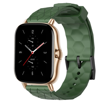20mm Football Pattern Solid Color Silicone Watch Band, For Amazfit GTS 2, For Amazfit GTS