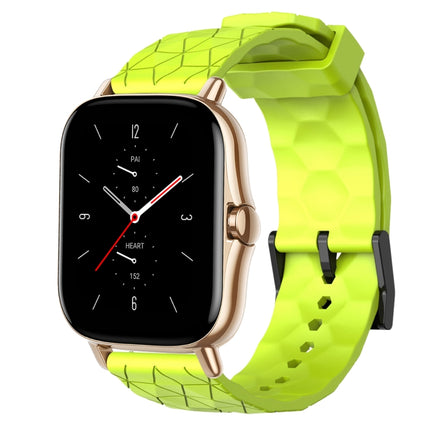 20mm Football Pattern Solid Color Silicone Watch Band, For Amazfit GTS 2, For Amazfit GTS