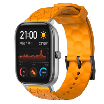 20mm Football Pattern Solid Color Silicone Watch Band, For Amazfit GTS 2, For Amazfit GTS