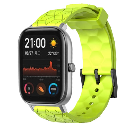 20mm Football Pattern Solid Color Silicone Watch Band, For Amazfit GTS 2, For Amazfit GTS
