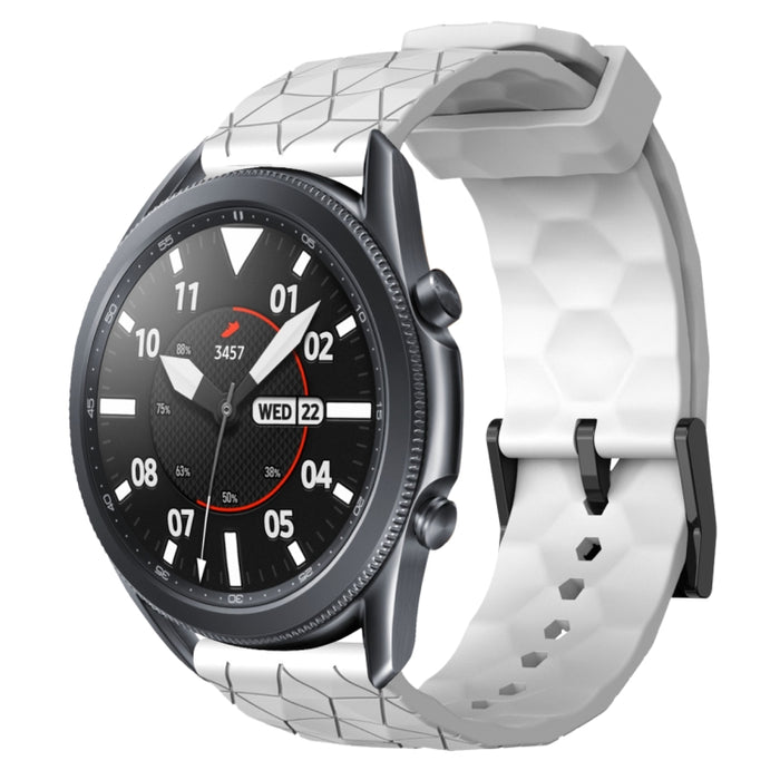 22mm Football Pattern Solid Color Silicone Watch Band, For Samsung Galaxy Watch3 45mm, For Samsung Galaxy Watch 46mm