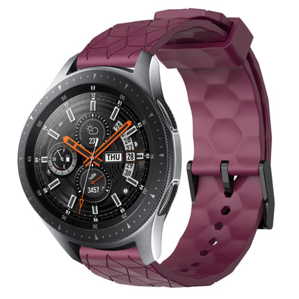 22mm Football Pattern Solid Color Silicone Watch Band, For Samsung Galaxy Watch3 45mm, For Samsung Galaxy Watch 46mm
