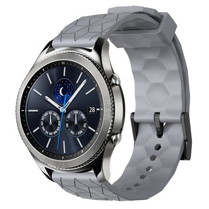 22mm Football Pattern Solid Color Silicone Watch Band, For Samsung Gear S3 Classic, For Samsung Gear S3 Frontier