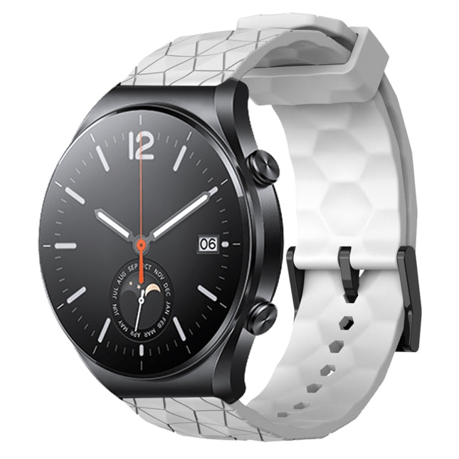 22mm Football Pattern Solid Color Silicone Watch Band, For Xiaomi MI Watch S1, For Xiaomi MI Watch S1 Pro