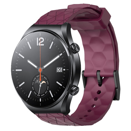 22mm Football Pattern Solid Color Silicone Watch Band, For Xiaomi MI Watch S1, For Xiaomi MI Watch S1 Pro