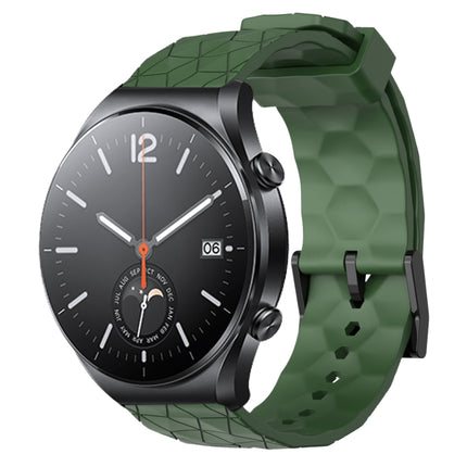 22mm Football Pattern Solid Color Silicone Watch Band, For Xiaomi MI Watch S1, For Xiaomi MI Watch S1 Pro