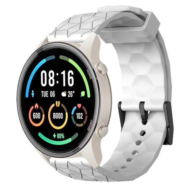 22mm Football Pattern Solid Color Silicone Watch Band, For Xiaomi MI Watch Color 2, For Xiaomi MI Watch Sport