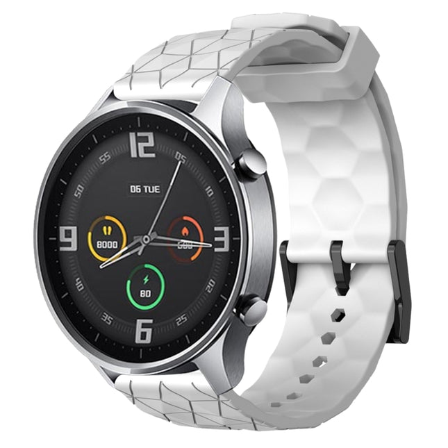 22mm Football Pattern Solid Color Silicone Watch Band, For Xiaomi MI Watch Color