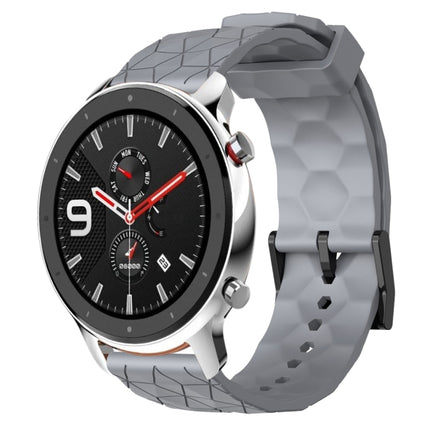 22mm Football Pattern Solid Color Silicone Watch Band, For Amazfit GTR 4, For Amazfit GTR 3