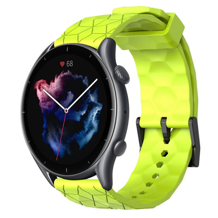 22mm Football Pattern Solid Color Silicone Watch Band, For Amazfit GTR 4, For Amazfit GTR 3