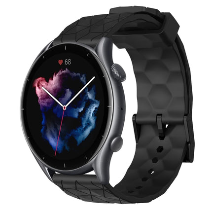 22mm Football Pattern Solid Color Silicone Watch Band, For Amazfit GTR 3 Pro, For Amazfit GTR 2e