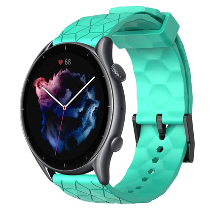 22mm Football Pattern Solid Color Silicone Watch Band, For Amazfit GTR 3 Pro, For Amazfit GTR 2e
