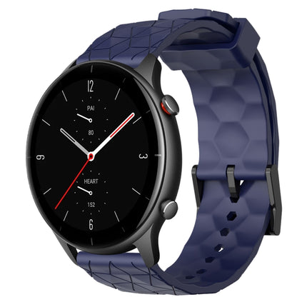 22mm Football Pattern Solid Color Silicone Watch Band, For Amazfit GTR 3 Pro, For Amazfit GTR 2e