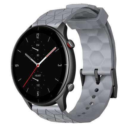 22mm Football Pattern Solid Color Silicone Watch Band, For Amazfit GTR 3 Pro, For Amazfit GTR 2e