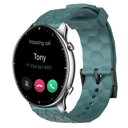 22mm Football Pattern Solid Color Silicone Watch Band, For Amazfit GTR 2, For Amazfit 3