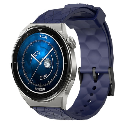 22mm Football Pattern Solid Color Silicone Watch Band, For Huawei Watch GT3 Pro 46mm, For Huawei Watch GT3 46mm