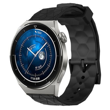 22mm Football Pattern Solid Color Silicone Watch Band, For Huawei Watch GT3 Pro 46mm, For Huawei Watch GT3 46mm
