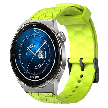 22mm Football Pattern Solid Color Silicone Watch Band, For Huawei Watch GT3 Pro 46mm, For Huawei Watch GT3 46mm