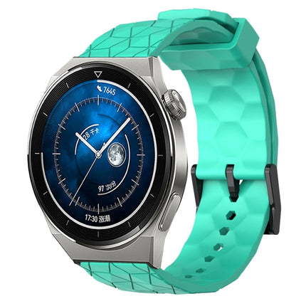 22mm Football Pattern Solid Color Silicone Watch Band, For Huawei Watch GT3 Pro 46mm, For Huawei Watch GT3 46mm