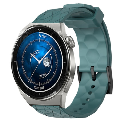 22mm Football Pattern Solid Color Silicone Watch Band, For Huawei Watch GT3 Pro 46mm, For Huawei Watch GT3 46mm