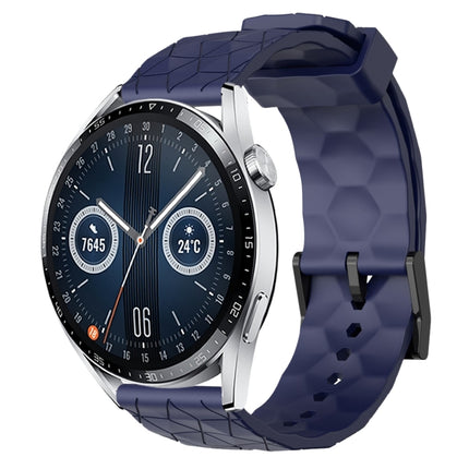 22mm Football Pattern Solid Color Silicone Watch Band, For Huawei Watch GT3 Pro 46mm, For Huawei Watch GT3 46mm