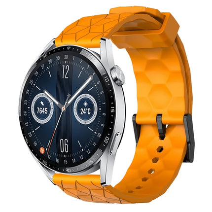 22mm Football Pattern Solid Color Silicone Watch Band, For Huawei Watch GT3 Pro 46mm, For Huawei Watch GT3 46mm