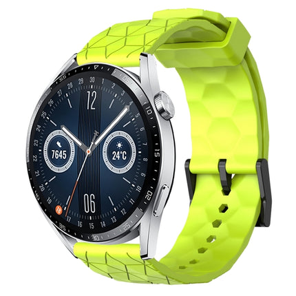 22mm Football Pattern Solid Color Silicone Watch Band, For Huawei Watch GT3 Pro 46mm, For Huawei Watch GT3 46mm