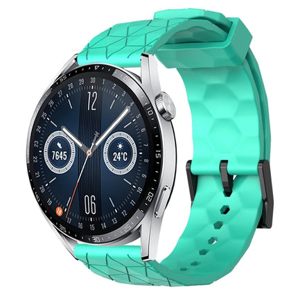 22mm Football Pattern Solid Color Silicone Watch Band, For Huawei Watch GT3 Pro 46mm, For Huawei Watch GT3 46mm