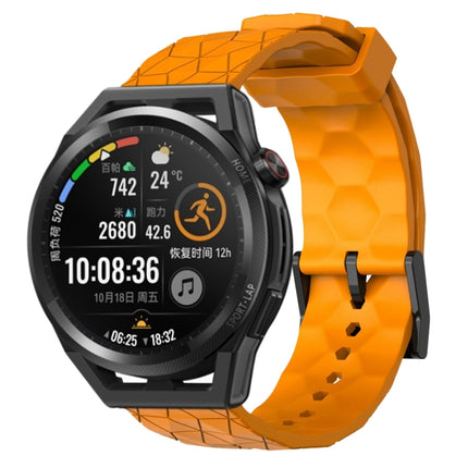 22mm Football Pattern Solid Color Silicone Watch Band, For Huawei Watch GT Runner, For Huawei Watch 3