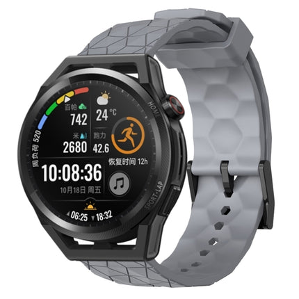 22mm Football Pattern Solid Color Silicone Watch Band, For Huawei Watch GT Runner, For Huawei Watch 3