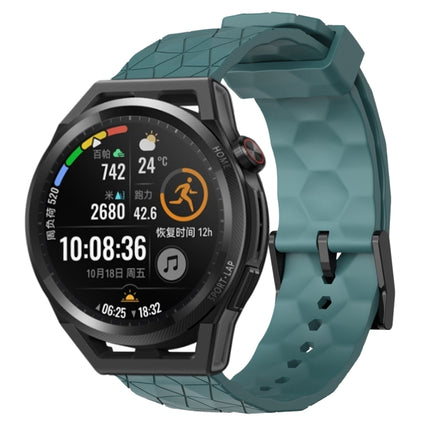 22mm Football Pattern Solid Color Silicone Watch Band, For Huawei Watch GT Runner, For Huawei Watch 3