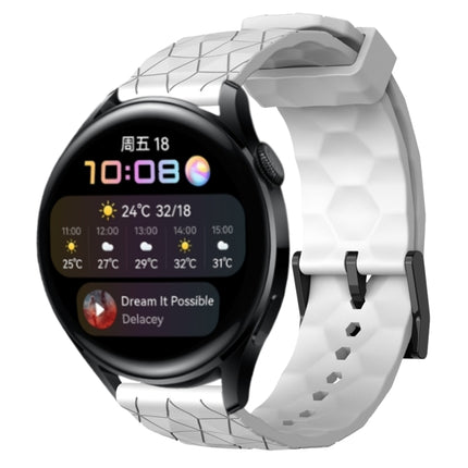 22mm Football Pattern Solid Color Silicone Watch Band, For Huawei Watch GT Runner, For Huawei Watch 3