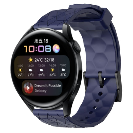 22mm Football Pattern Solid Color Silicone Watch Band, For Huawei Watch GT Runner, For Huawei Watch 3