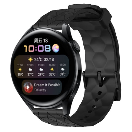 22mm Football Pattern Solid Color Silicone Watch Band, For Huawei Watch GT Runner, For Huawei Watch 3