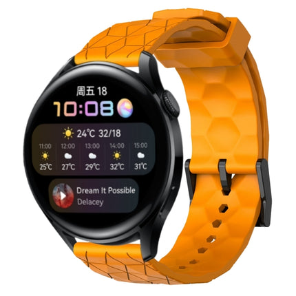 22mm Football Pattern Solid Color Silicone Watch Band, For Huawei Watch GT Runner, For Huawei Watch 3