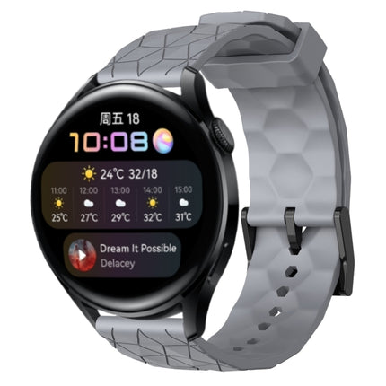 22mm Football Pattern Solid Color Silicone Watch Band, For Huawei Watch GT Runner, For Huawei Watch 3