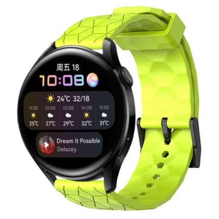 22mm Football Pattern Solid Color Silicone Watch Band, For Huawei Watch GT Runner, For Huawei Watch 3